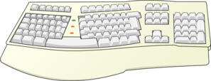 Large Keyboard Clip Art